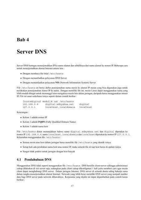 administrasi jaringan linux - Kambing UI - Universitas Indonesia