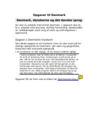 Opgaver til Danmark Danmark, danskerne og det danske sprog