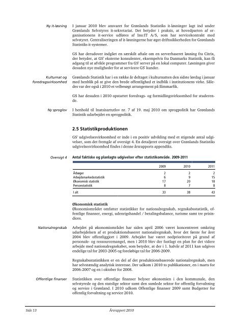 Årsrapport 2010.pdf - Grønlands Statistik