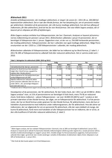 2011. Notat om Ældrecheck.pdf - Ældre Sagen