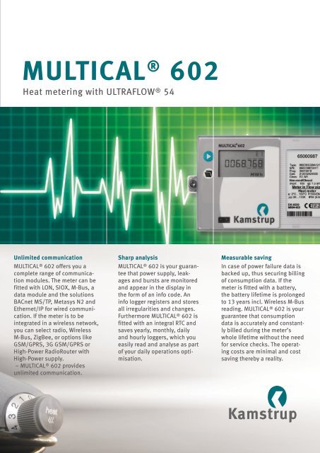 MULTICAL® 602 - Kamstrup