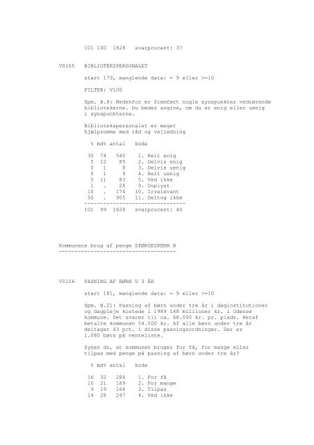 Odense Kommune og borgerne, 1990 - DDA Samfund - Dansk Data ...