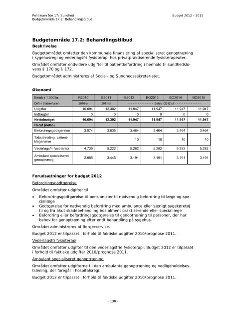 Budget 2012 - Bornholms Regionskommune