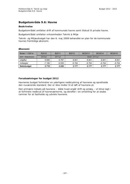 Budget 2012 - Bornholms Regionskommune