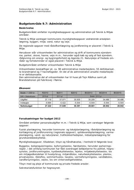 Budget 2012 - Bornholms Regionskommune