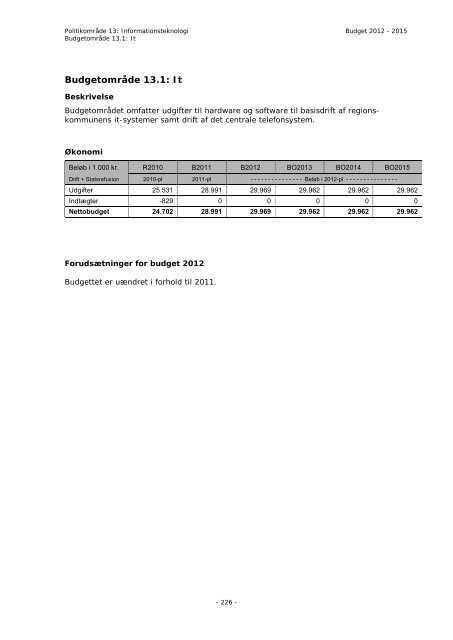 Budget 2012 - Bornholms Regionskommune