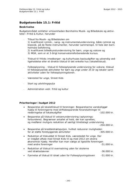 Budget 2012 - Bornholms Regionskommune