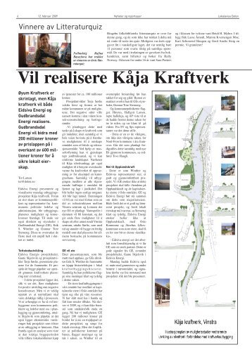 Vil realisere Kåja Kraftverk - GE nett