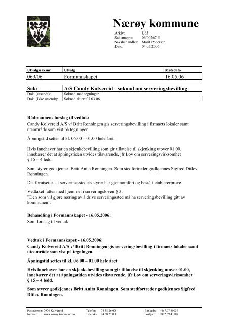 Motebok 16.05.06.pdf - Multimedia Namdal AS