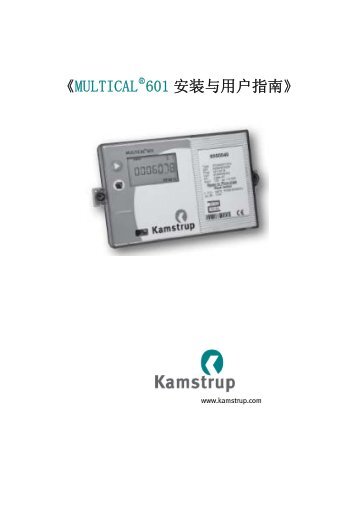 《MULTICALR601 安装与用户指南》 - Kamstrup