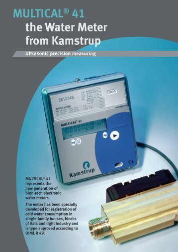 MULTICAL® 41 the Water Meter from Kamstrup