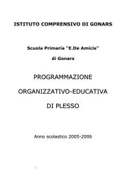 PROGRAMMAZIONE DI PLESSO a.s. 2005/2006 - Icgonars.It