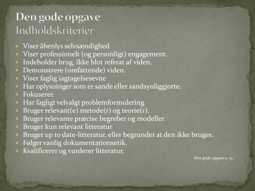 Den gode opgave