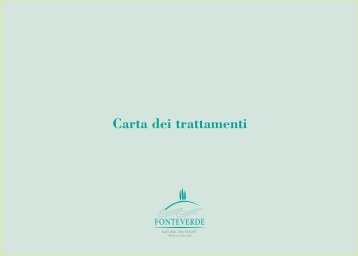 Carta dei trattamenti - Fonteverde