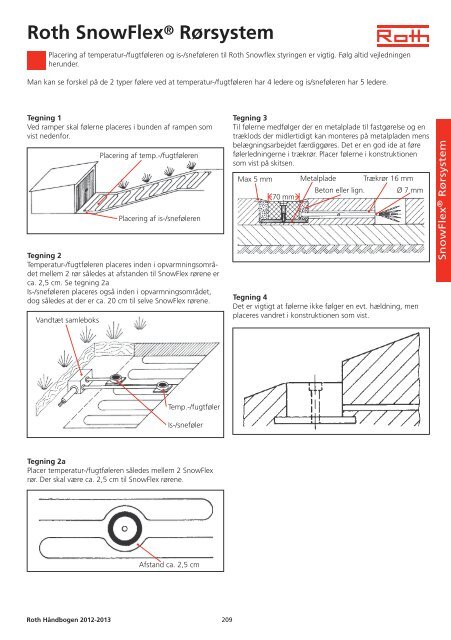 SnowFlex® snesmeltningssystem, planlægning og projektering - Roth