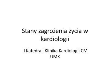 Stany zagrożenia życia w kardiologii