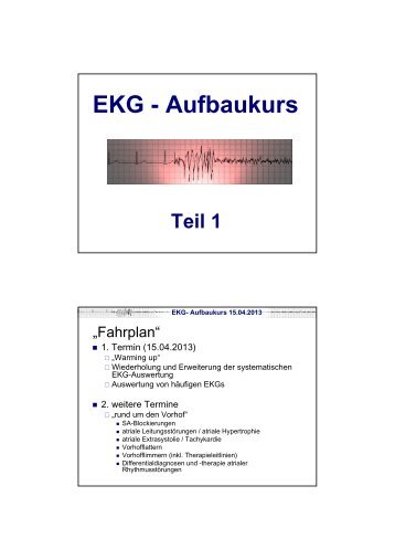 EKG - Aufbaukurs