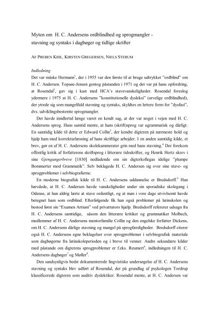 Hent 2 Myten_om_H.C.Andersen.pdf, som fylder ... - Ny Nordisk Skole