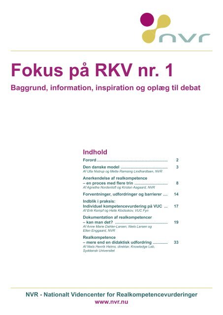 Fokus på RKV nr. 1