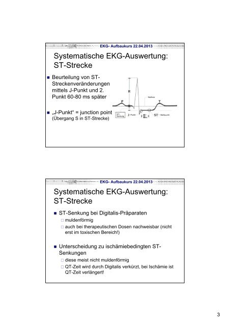 EKG - Aufbaukurs