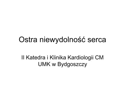 Ostra niewydolność serca