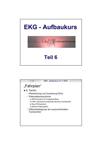 EKG - Aufbaukurs