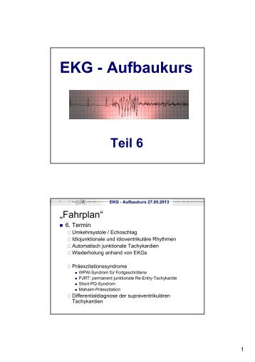 EKG - Aufbaukurs