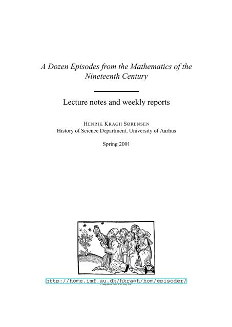 A Dozen Episodes from the Mathematics of the Nineteenth Century ...