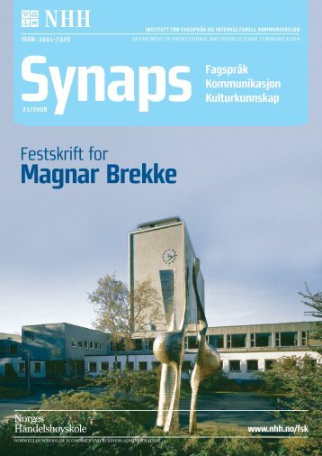 In honour of Magnar Brekke - Norges Handelshøyskole