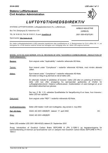 2005-373 EASA 2005-6191 GSAC AD F-2001-499R4 Airbus Model ...