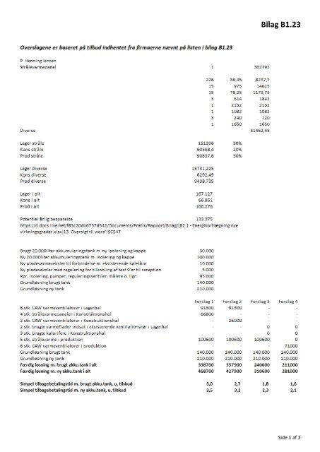 Energioptimering ved udnyttelse af overskudsvarme hos EC Power ...