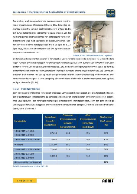 Energioptimering ved udnyttelse af overskudsvarme hos EC Power ...