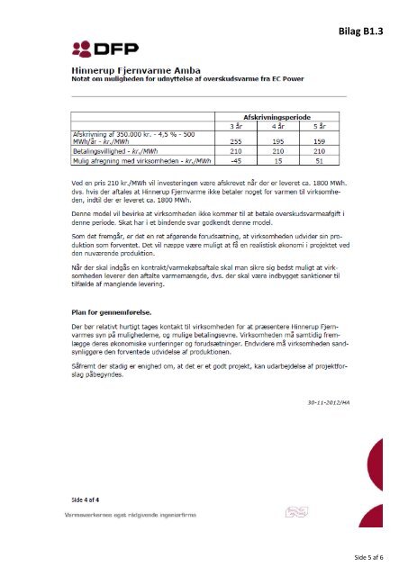 Energioptimering ved udnyttelse af overskudsvarme hos EC Power ...