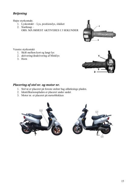 Leone Swan - Instruktionsbog - Carl Andersen Motorcykler A/S