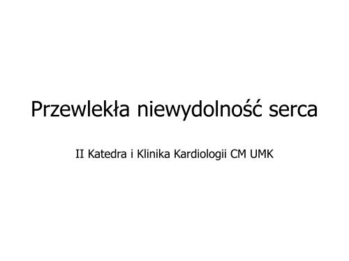 Przewlekła niewydolność serca