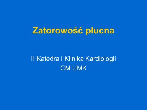 Zatorowość płucna