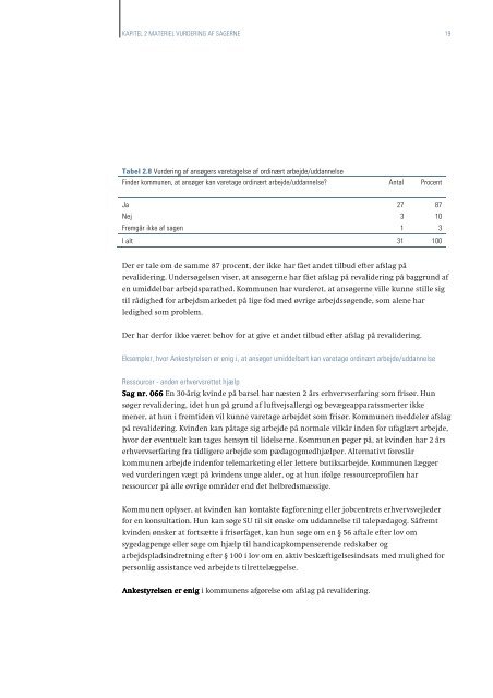 Praksisundersøgelse om revalidering - Ankestyrelsen