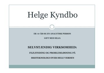 Helge Kyndbo - Welfare Tech