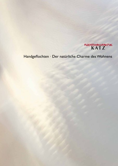 Hauptkatalog - Katz-Flechtmöbel-Manufaktur