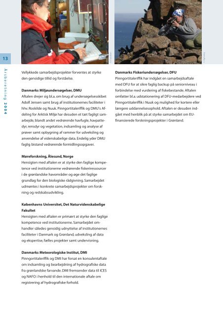 Årsberetning 2004 - Grønlands Naturinstitut