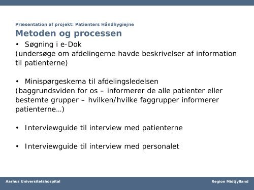 Patienters Håndhygiejne - Region Midtjylland