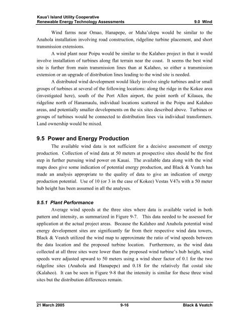 Renewable Energy Technology Assessments - Kauai Island Utility ...