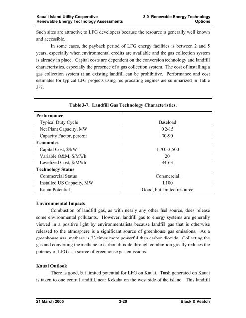 Renewable Energy Technology Assessments - Kauai Island Utility ...