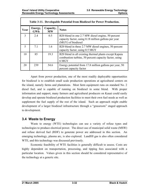 Renewable Energy Technology Assessments - Kauai Island Utility ...
