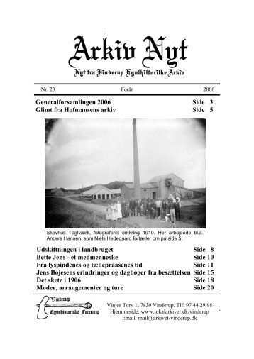 23 2006-1 (PDF) - Vinderup Egnshistoriske Forening