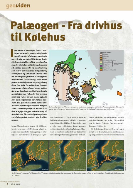 danmarks geologiske udvikling fra 65 til 2,6 mio. år før nu