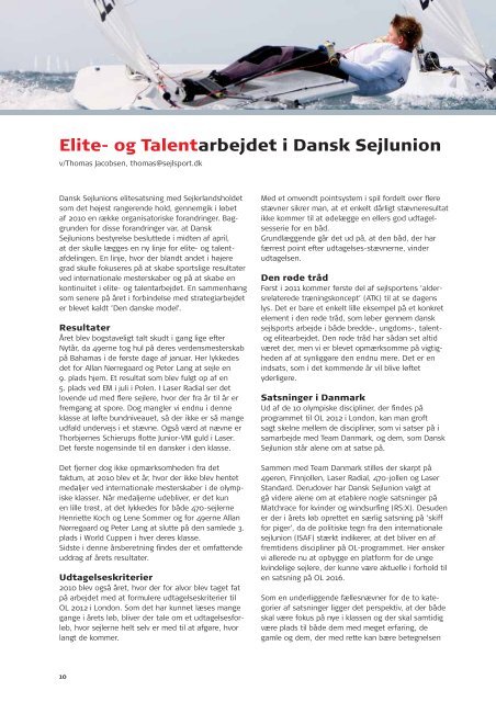 2010 Dansk Sejlunion Årsberetning (pdf)