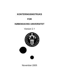 konteringsinstruks for københavns universitet