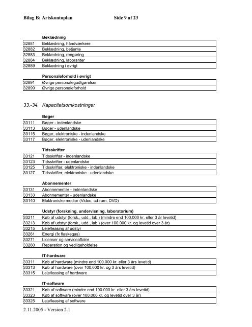 konteringsinstruks for københavns universitet