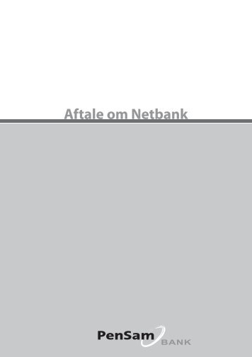 Aftale om Netbank - Pensam
